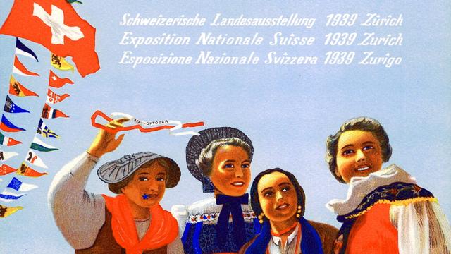 L'affiche officielle de la Landi qui se tient à Zurich en 1939. [ETH-Bibliothek Zürich, Bildarchiv]