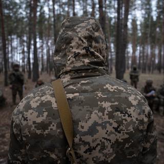 Un soldat en Ukraine, dans la région de Kharviv. [EPA / Keystone - MARIA SENOVILLA]