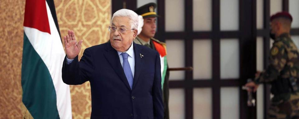 Le président palestinien Mahmoud Abbas à Ramallah, le 31 mars 2024. [Keystone]