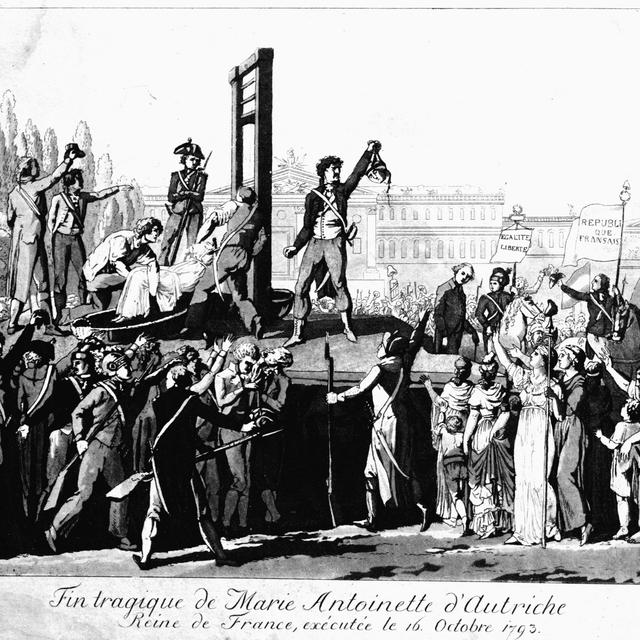 Exécution de Marie-Antoinette (1755-1793), le 16 octobre 1793, à Paris (gravure). Bibliothèque de la ville de Paris. [AFP - ©Collection Roger-Viollet]