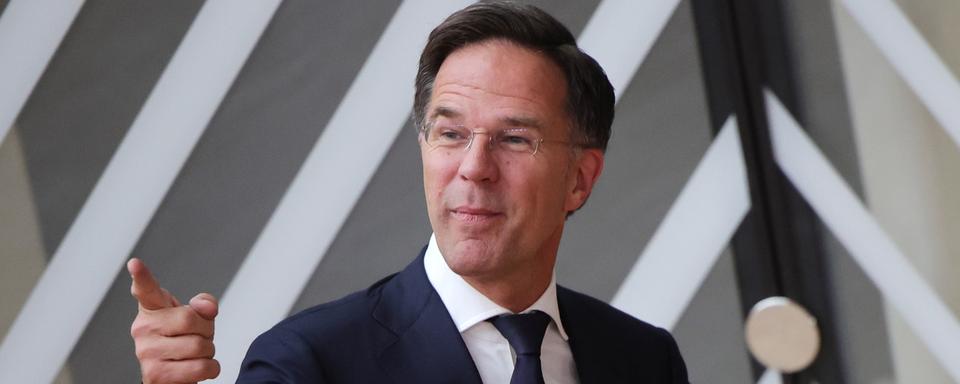 Le Premier ministre néerlandais Mark Rutte est désormais seul dans la course à la tête de l'Otan. [EPA/Keystone - Olivier Matthys]