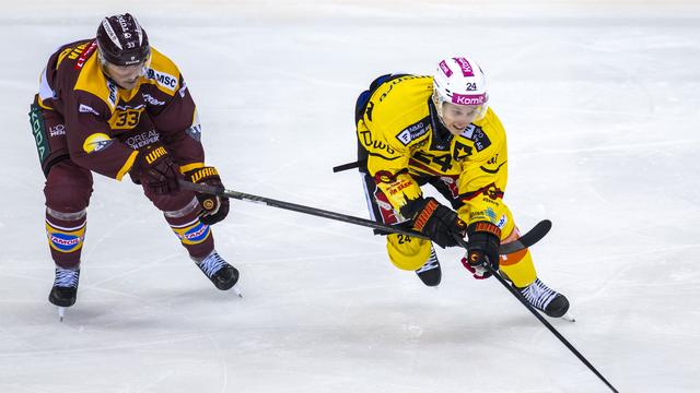 Bertaggia et le GSHC ont courbé l'échine devant Berne avec un but encaissé à 2'13 du terme de la rencontre. [Martial Trezzini - Keystone]