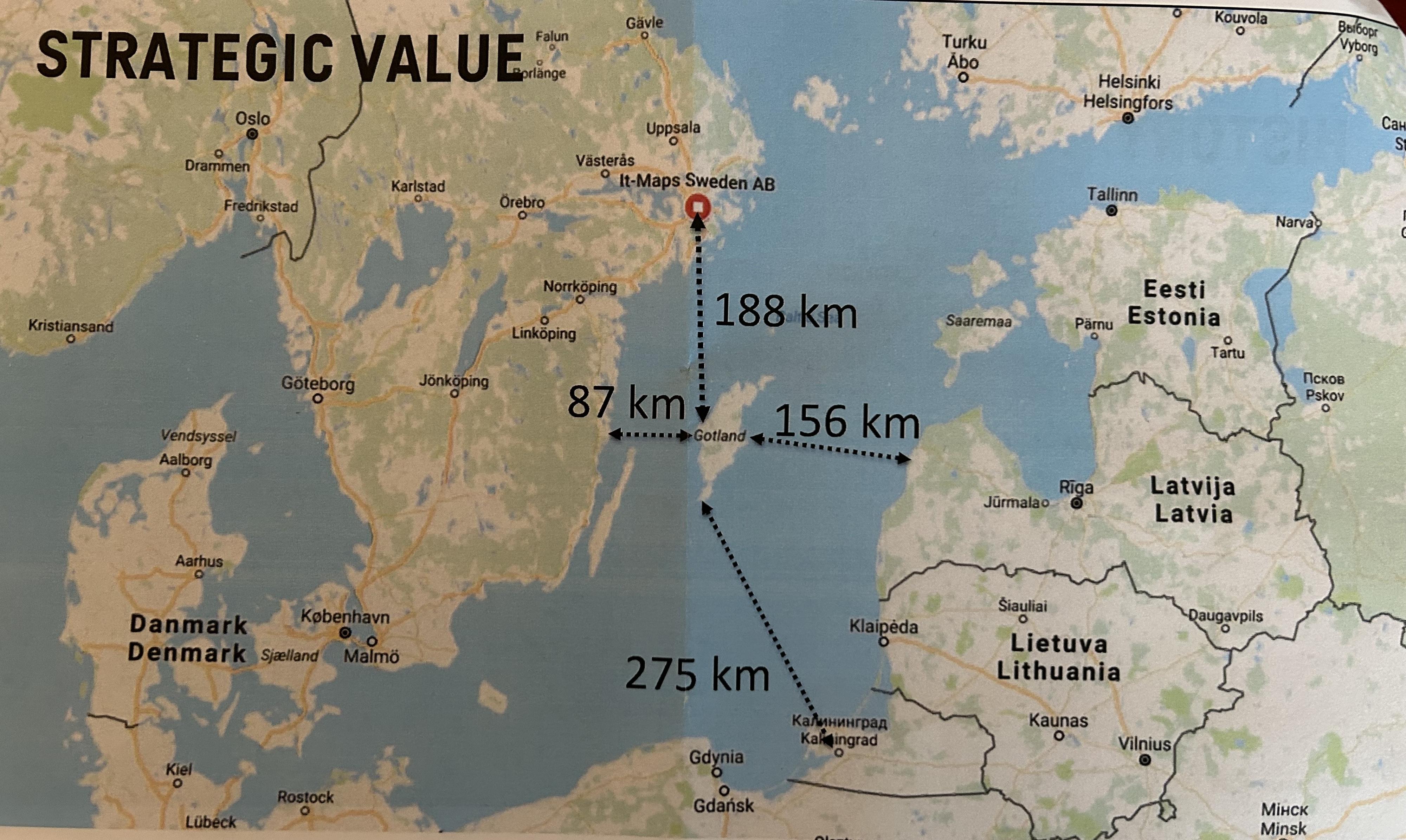 L'île de Gotland, bastion stratégique au milieu de la mer Baltique.