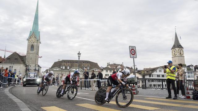 A défaut de se battre pour le titre, les Suissesses ont apprécié de courir devant leur public en plein coeur de Zurich. [freshfocus - Claudio Thoma]