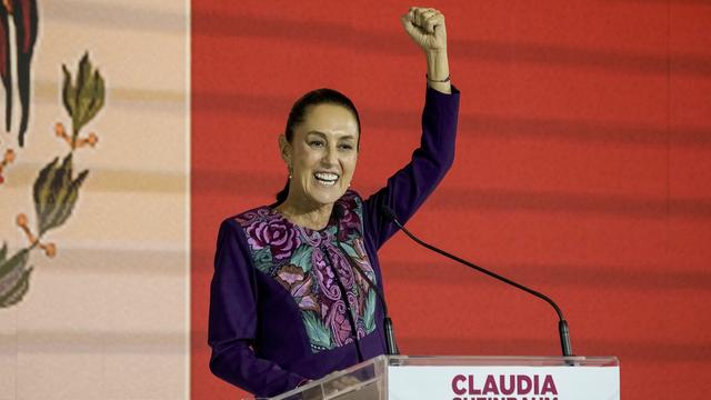"Je ne vais pas vous décevoir": la candidate de la gauche au pouvoir Claudia Sheinbaum est entrée dans l'histoire le 3 juin 2024, en étant élue présidente du Mexique. [KEYSTONE - EDUARDO VERDUGO]