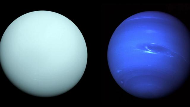 Les géantes glacées Uranus et Neptune, les septième et huitième planètes de notre Système solaire. [NASA]