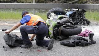 Accidents de moto à Genève, des familles endeuillées militent pour une meilleure prévention. [Keystone - Arno Balzarini]