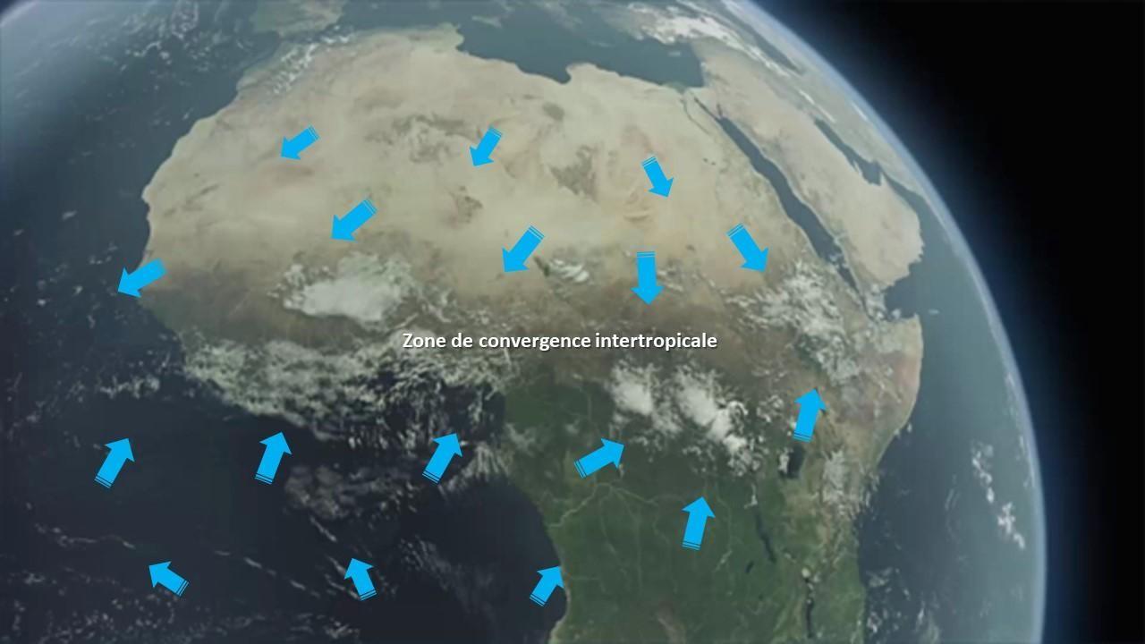 Circulation des courants pendant la mousson africaine d'été [Eumetsat/RTS]