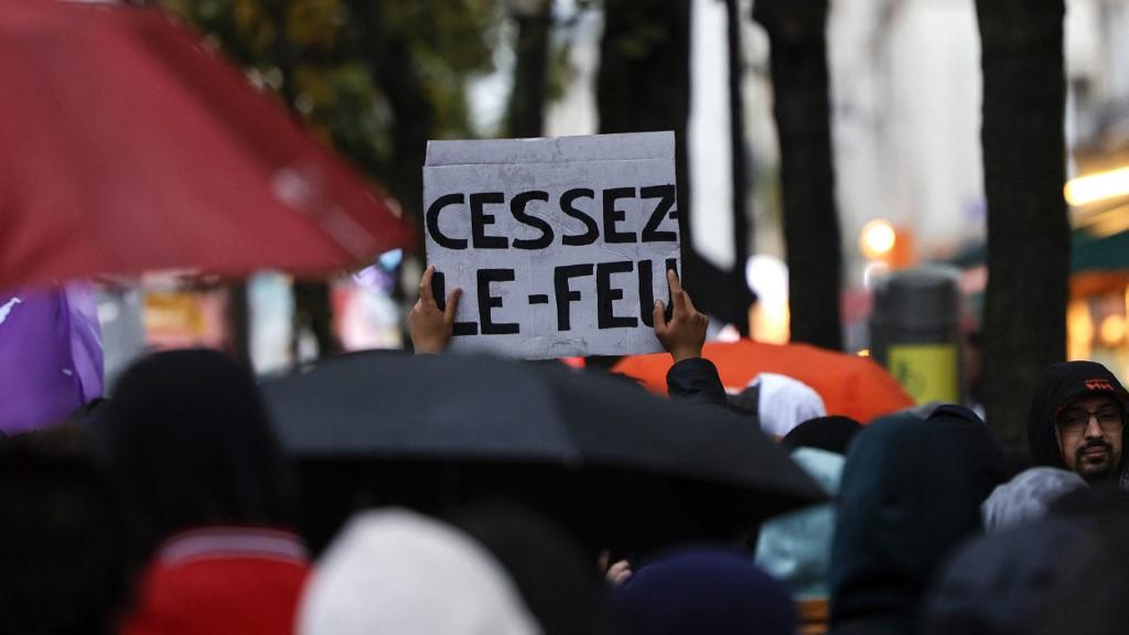 "Cessez-le-feu" est le mot romand de 2024. [AFP - GEOFFROY VAN DER HASSELT]