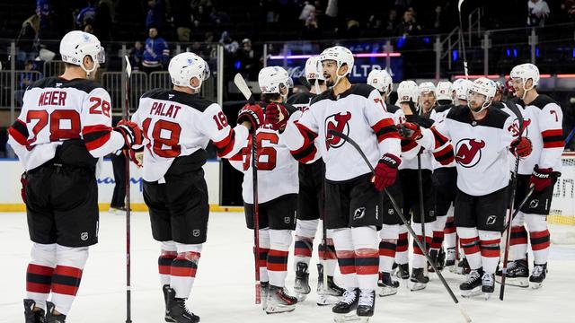 Succès sans histoire des Devils sur la glace des Rangers. [KEYSTONE - JULIA DEMAREE NIKHINSON]