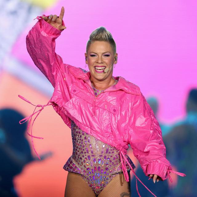 La chanteuse américain Pink lors de son "Carnival Summer Tour" à Phoenix, en Arizona, le 9 octobre 2023. [AFP - Christian Petersen]