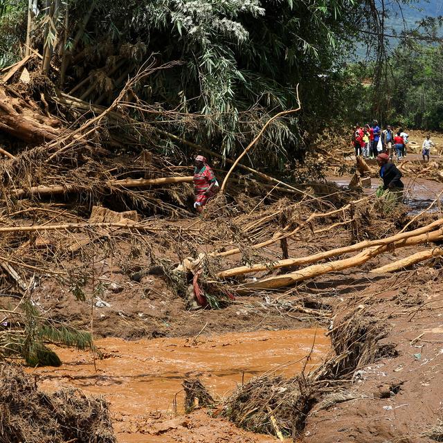 Au moins 45 morts au Kenya après l'effondrement d'une retenue d'eau naturelle. [Keystone - EPA/DANIEL IRUNGU]