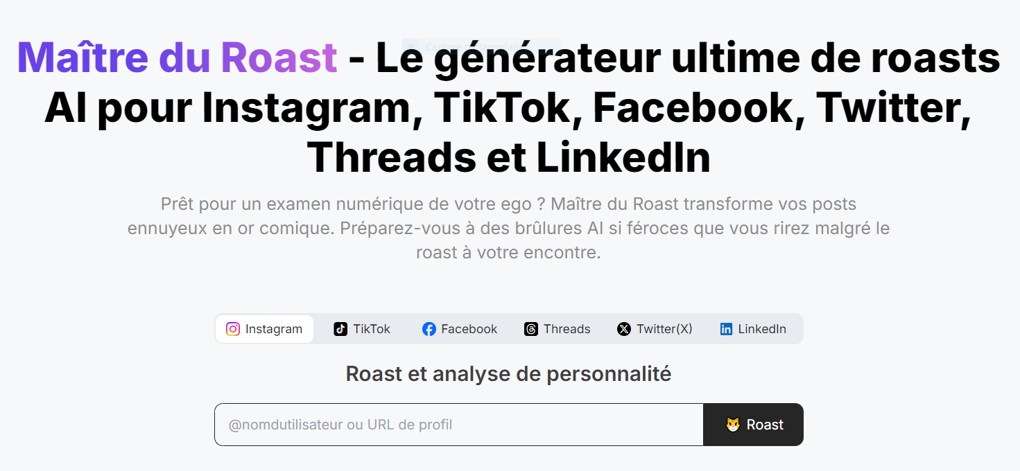 Roast Monica analyse les comptes des réseaux sociaux pour en tirer des résumés critiques plus ou moins virulents. [RTS - Julie Marty]