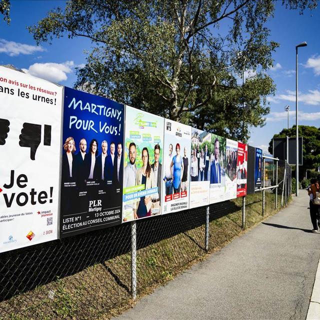 Un millier de candidats s'affrontent aux élections communales valaisannes. [Keystone]