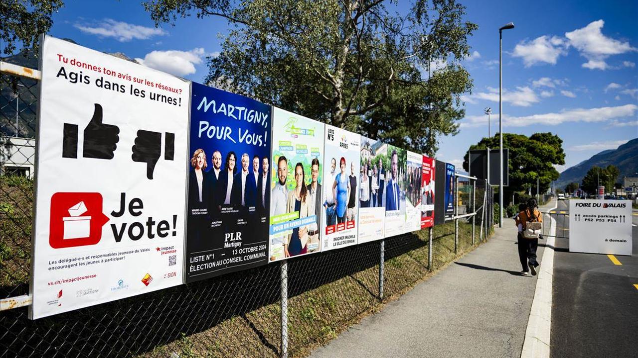 Un millier de candidats s'affrontent aux élections communales valaisannes. [Keystone]