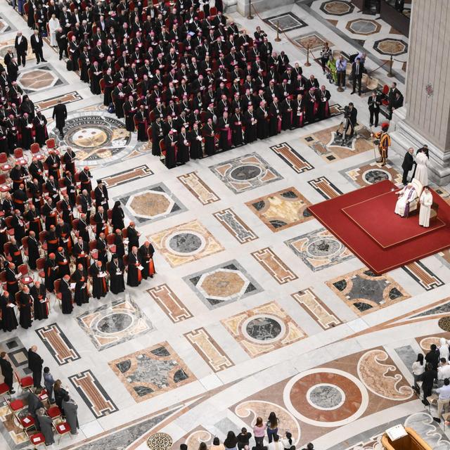 Le Pape François a organisé la tenue d'un second synode catholique dans la ville de Rome. [Keystone/EPA - Vatican Media]