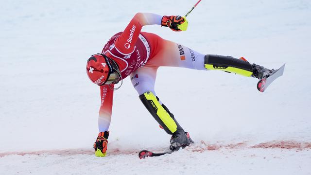 Meillard confirme sa superbe forme en slalom. [Giovanni Auletta - Keystone]