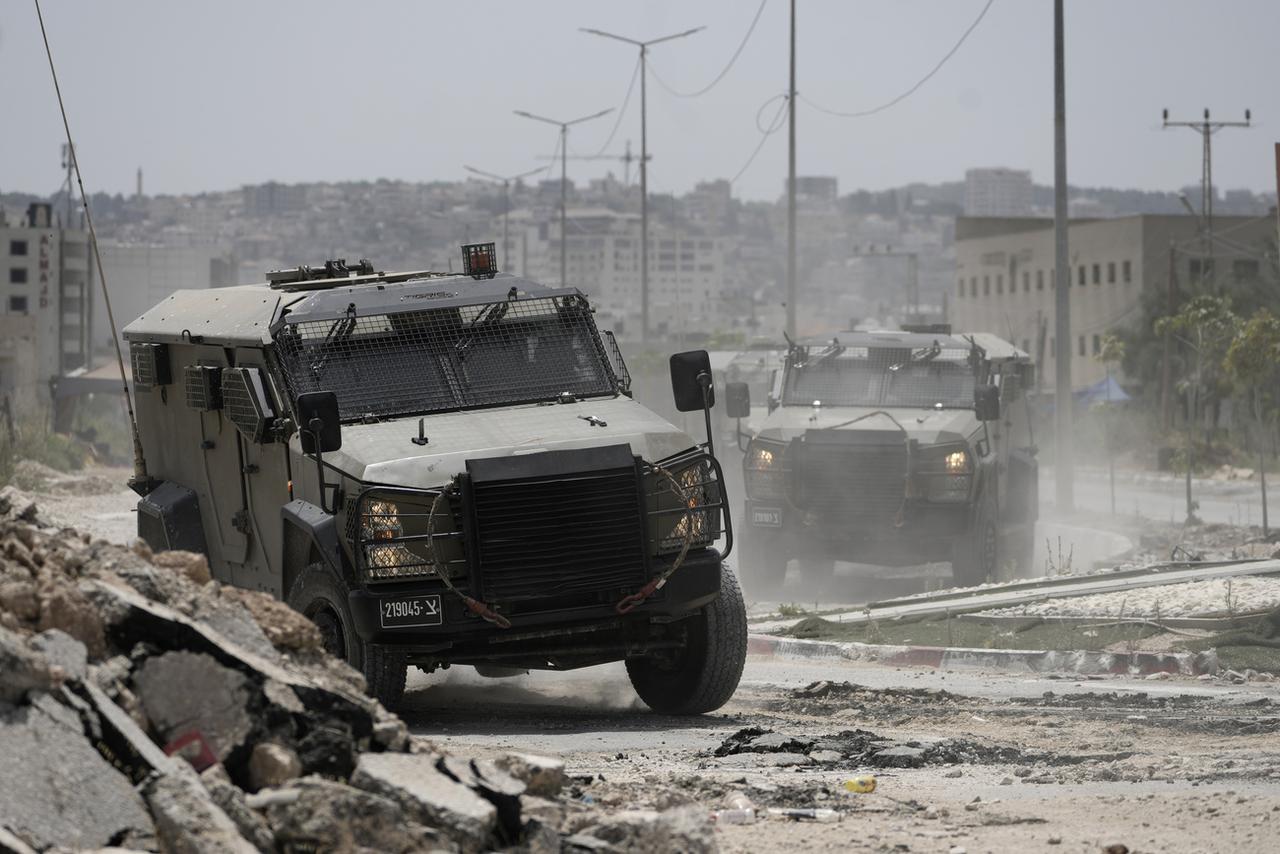 L'Autorité palestinienne a annoncé la mort de cinq Palestiniens tués lors d'un raid israélien à Jénine. [Keystone - Majdi Mohammed - AP Photo]