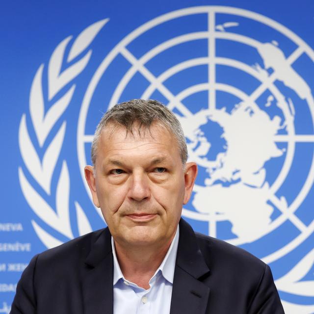 Philippe Lazzarini, le chef de l'agences pour les réfugiés palestiniens de l'ONU, est attaqué par des organisations pro-israélienne pour une invitation du syndic de la ville de Lausanne à la fête du 1er août. [Keystone - Salvatore Di Nolfi]