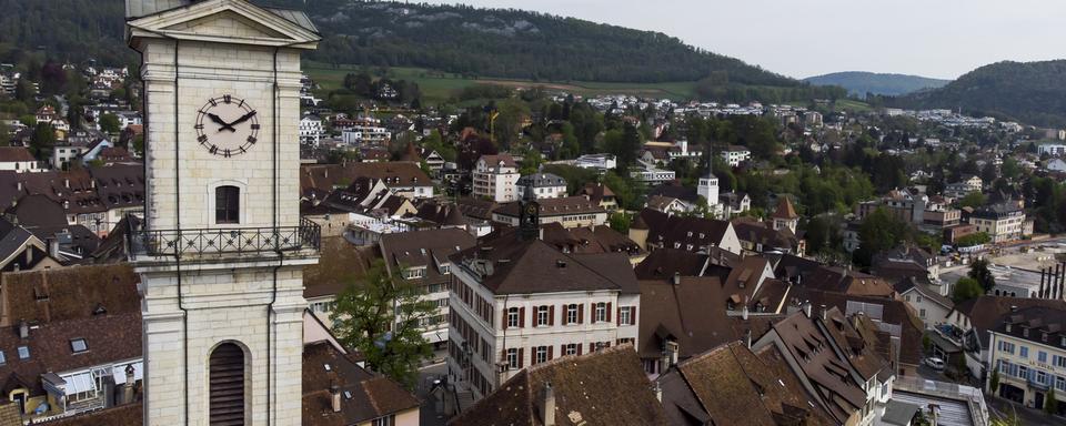 Vue sur la ville de Delémont. [Keystone - Leandre Duggan]