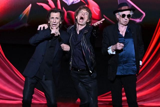 Ron Wood, Mick Jagger et Keith Richards en septembre 2023 à l'occasion de la sortie de leur nouvel album. [afp - Daniel Leal]