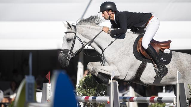 Steve Guerdat a connu un nouveau concours compliqué. [KEYSTONE - ALESSANDRO CRINARI]