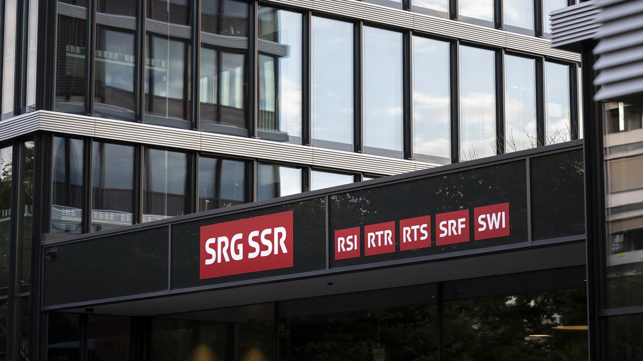 Le siège de la SRG SSR à Bienne. [Keystone - Anthony Anex]