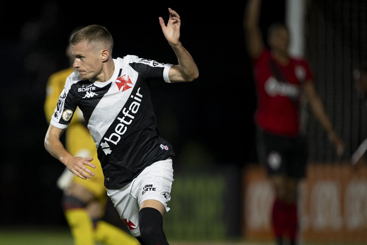 Dominguez a relancé Vasco De Gama contre l'Atlético Goianiense. [AGIF via AFP - JORGE RODRIGUES]