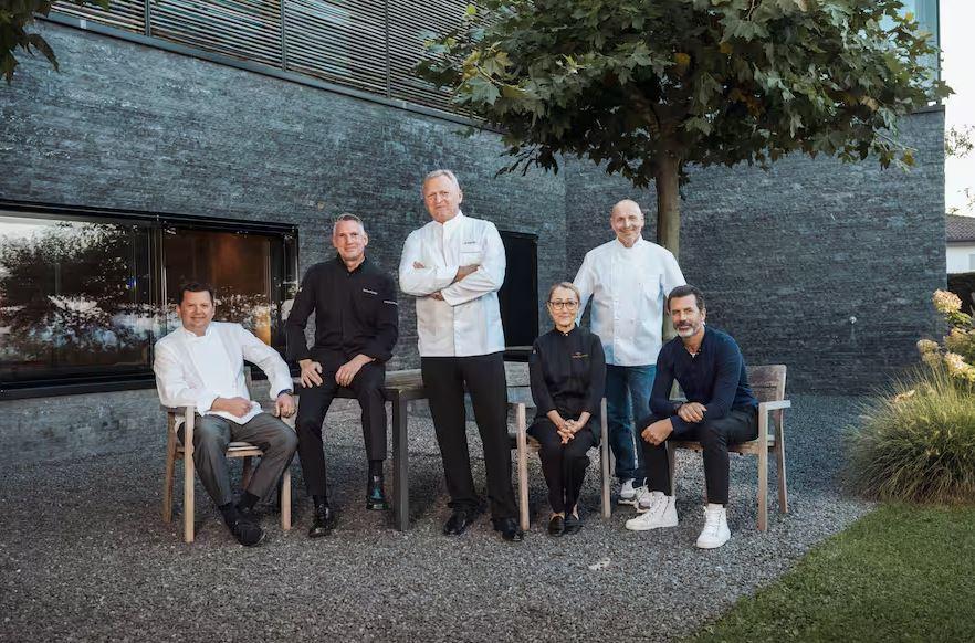 Franck Giovannini, Heiko Nieder, Peter Knogl, Tanja Grandits, Philippe Chevrier et Andreas Caminada. [Gault&Millau]