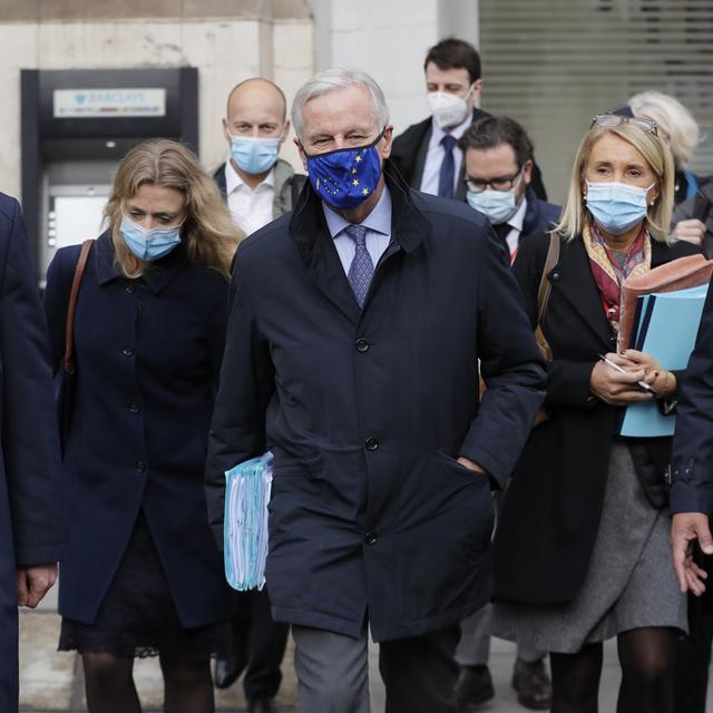 Michel Barnier, ici en octobre 2020, a mené les négociations du Brexit. [Keystone - AP Photo/Kirsty Wigglesworth]