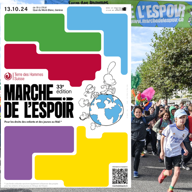 Plus grande manifestation de solidarité en Suisse, la Marche de l’espoir organisée par Terre des hommes Suisse mobilise chaque année plus de 3’500 enfants et jeunes, accompagnés de leur famille. [terredeshommessuisse.ch]