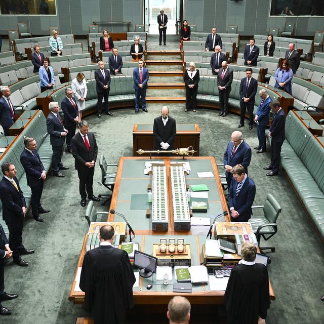 Parlement australien, proposition de job-sharing de deux candidates en campagne aux élections pour la prochaine législature. [Keystone - Lukas Coch]