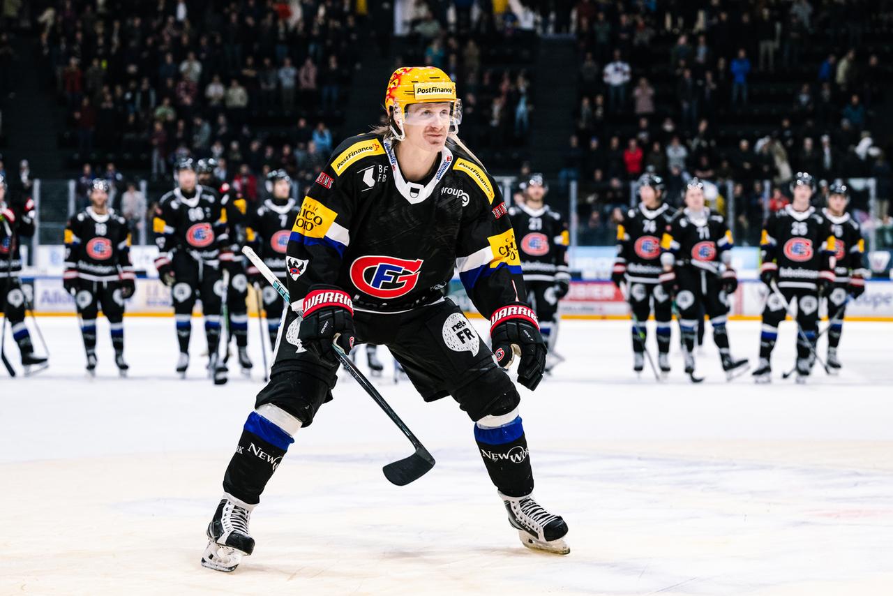 Marcus Sörensen a été exceptionnel avec Fribourg cette saison. [KEYSTONE - ADRIEN PERRITAZ]