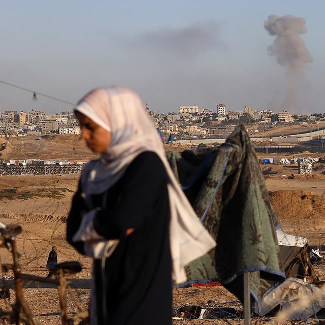 La population palestinienne a commencé à évacuer Rafah. [Keystone/AP Photo - Ramez Habboub]