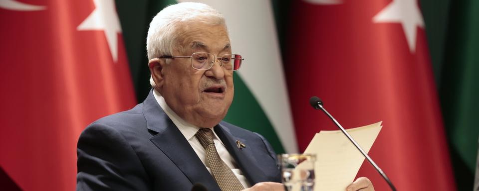 Visite du président de l'autorité palestinienne Mahmoud Abbas à Ankara. [Keystone - Necati Savas]