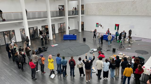 La mobilisation pro-palestinienne s'étend à l'EPFL. [RTS - Léandre Duggan]