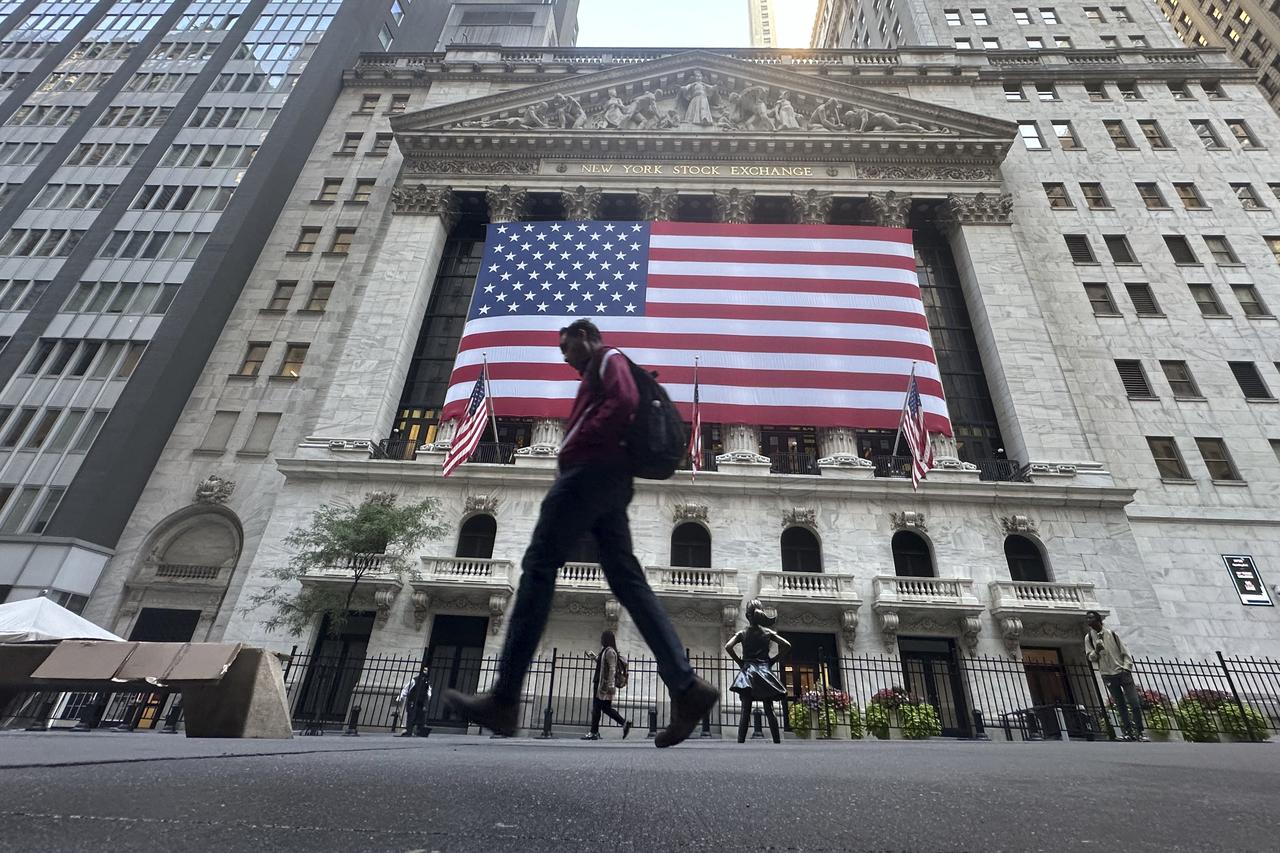 Le bâtiment de la Bourse de New York, photographié ici en septembre 2024. [KEYSTONE - PETER MORGAN]