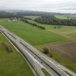 La Suisse romande a nettement refusé l'extension autoroutière. [Keystone - Salvatore Di Nolfi]