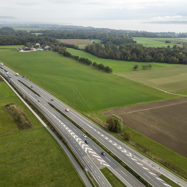 La Suisse romande a nettement refusé l'extension autoroutière. [Keystone - Salvatore Di Nolfi]