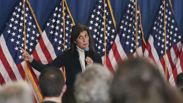 Nikki Haley en campagne à Portland, Maine, le 3 mars 2024. [Keystone]