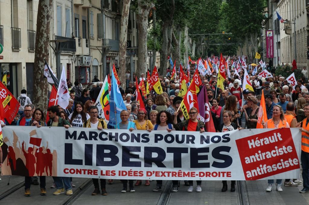 A Montpellier, la plupart des manifestants étaient jeunes mais des retraités se sont aussi déplacés. [AFP - PASCAL GUYOT]