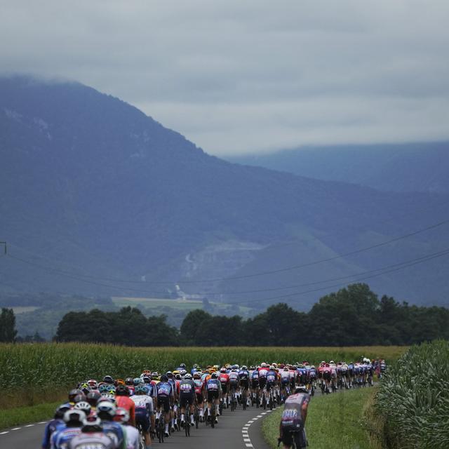 14e étape du Tour de France, le 13 juillet 2024. [Keystone - AP Photo/Daniel Cole]
