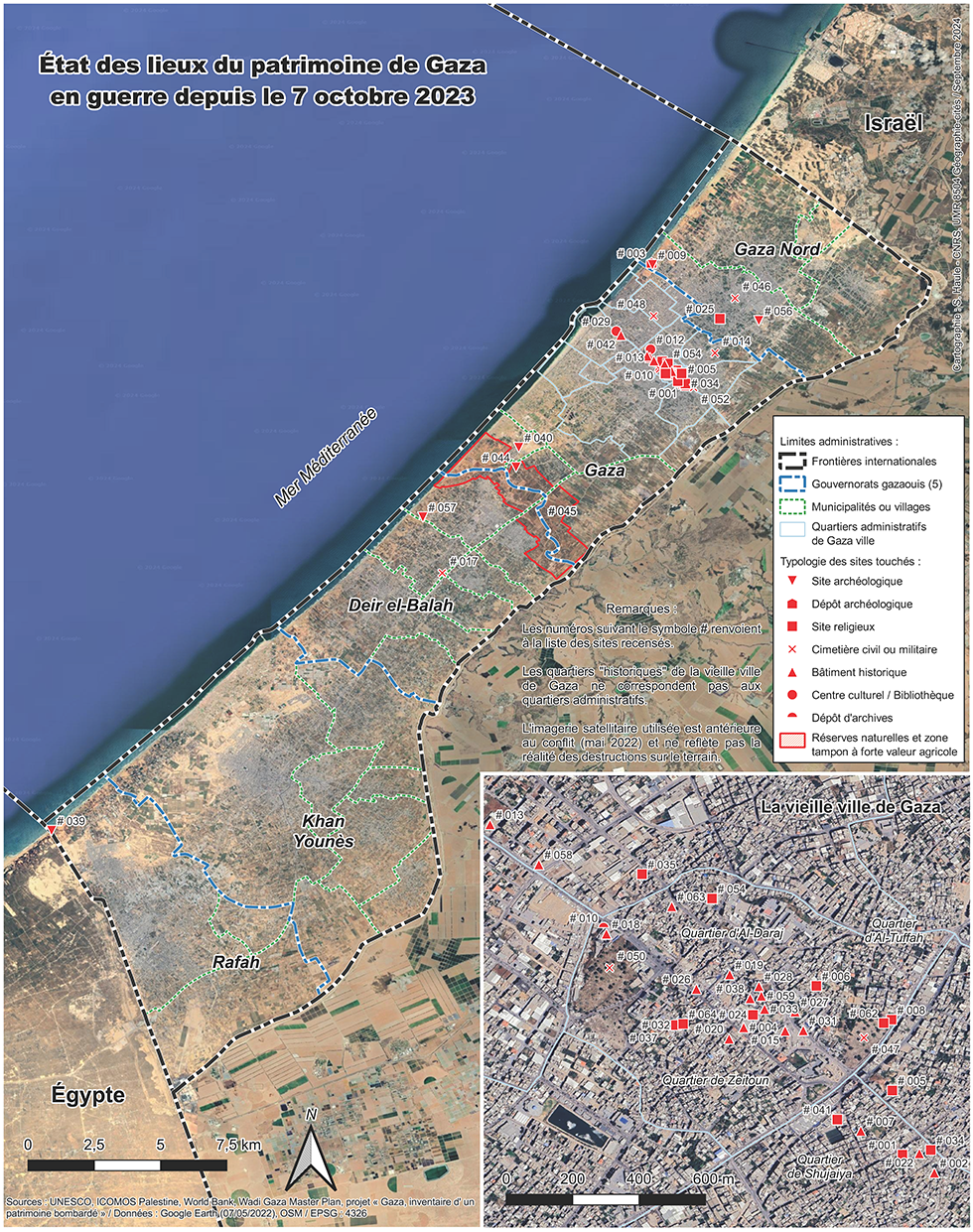 L'état des lieux du patrimoine de Gaza au 30 décembre 2024. [Gaza, inventaire d’un patrimoine bombardé - Sébastien Haule]