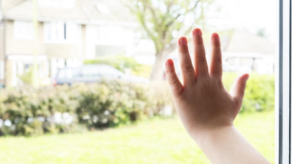 La main d'un enfant contre une vitre (image d'illustration). [afp - Science Photo Library]