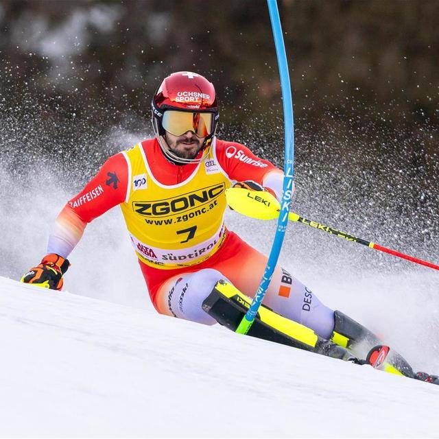 Loïc Meillard a signé une superbe deuxième manche à Alta Badia. [KEY]