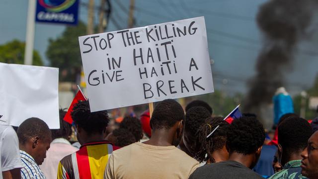 Le ''Flag Day'' à Port-au-Prince en Haïti, 18 mai 2021. [Keystone/EPA - Jean-Marc Hervé Abelard]