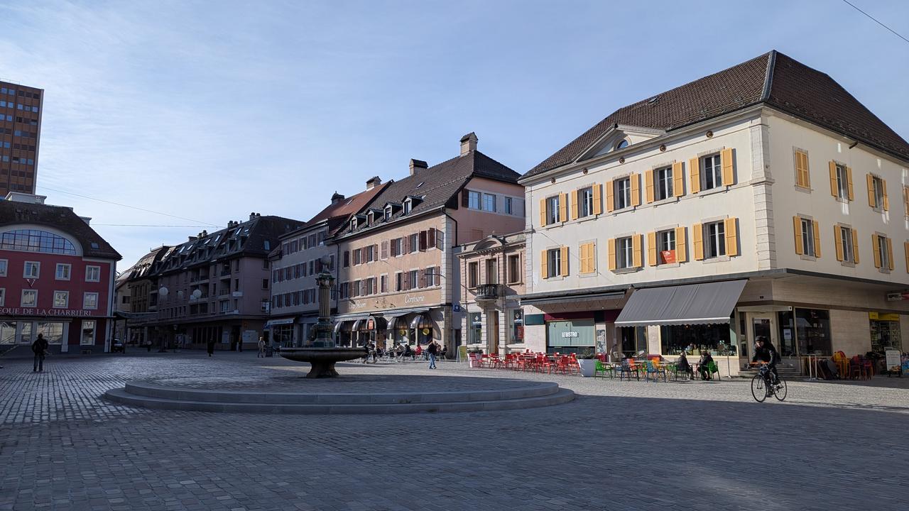 Une vue de la place du Marche à La Chaux-de-Fonds. [Vos infos - Julien Helbling]