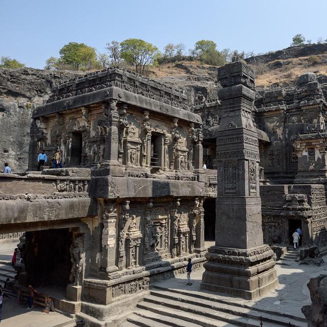 Le Temple de Kailasa, dans les caves d'Ellora en Inde (2019). [AFP - Alex Ogle]