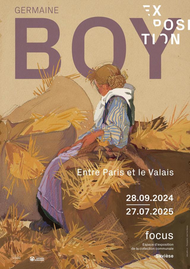 L'affiche de l'exposition "Germaine Boy - Entre Paris et le Valais". [Municipalité de Savièse - Eddy Pelfini/Jean Yves Glassey]