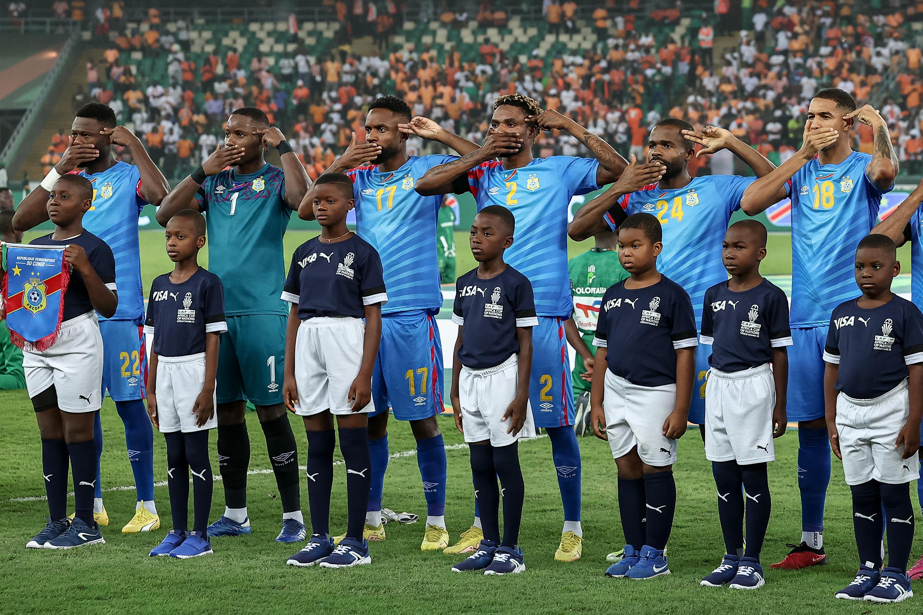 Les joueurs de l'équipe nationale de la RDC ont dénoncé l'indifférence face à la situation dans leur pays. [AFP - FRANCK FIFE]